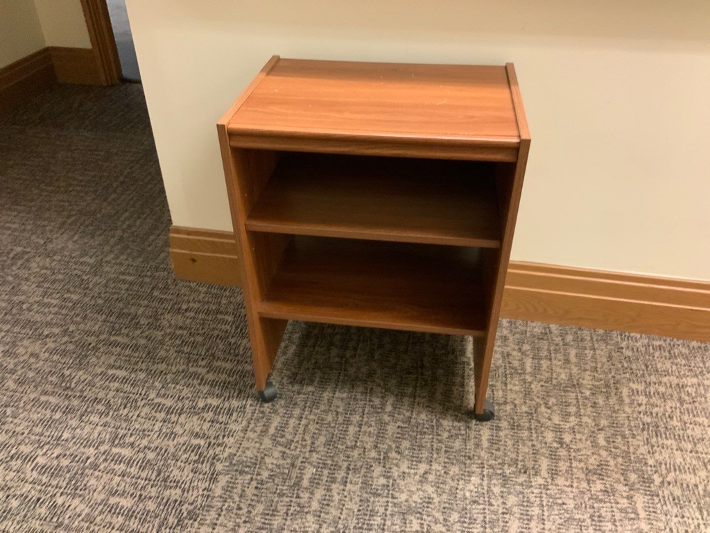 Mobile 24"D x 30"W Printer Table w/ 2 Shelves