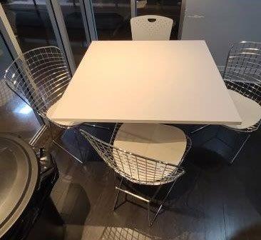 Lunchroom table - White, 4 person