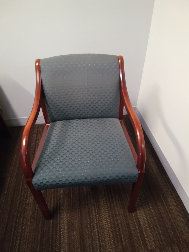 Chair Guest Brown Upholstered wing