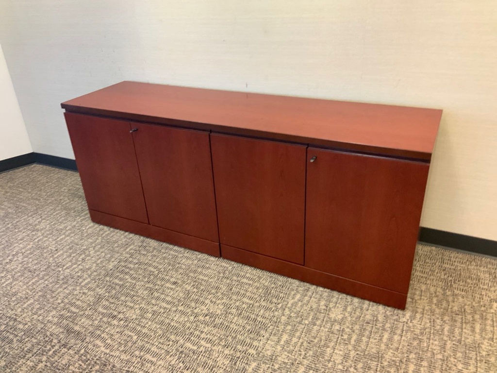 Credenza, 24x72 w/ Doors, Cherry