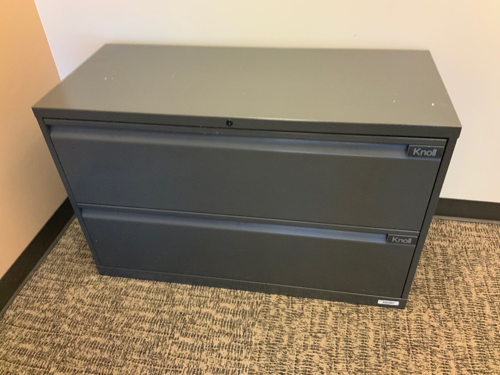 Lateral File, 42W, 2-Drawer, Charcoal