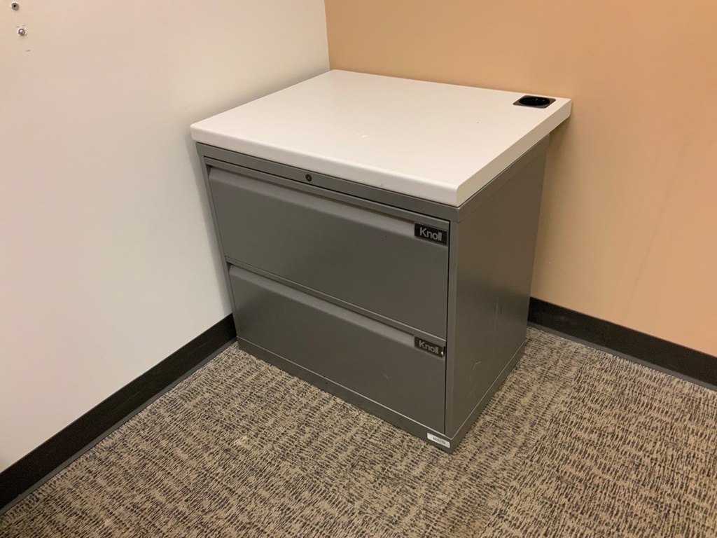 Lateral File, 30W, 2-Drawer, Charcoal w/ Laminate Top