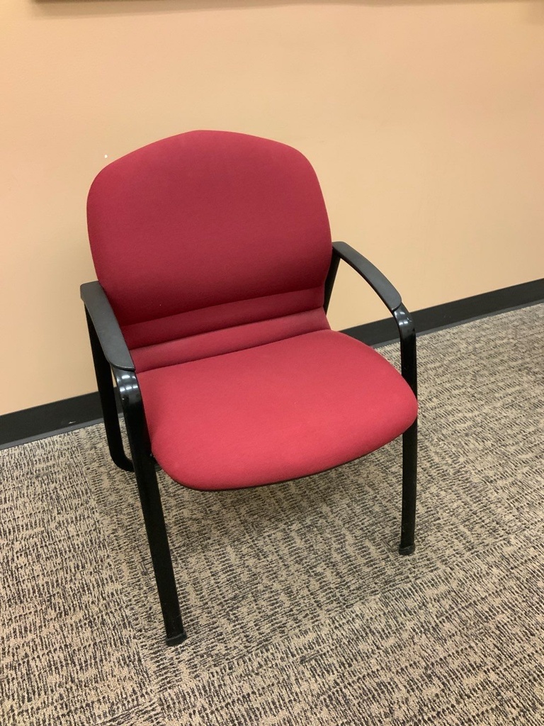 Guest Chair, Post Leg, Upholstered Seat and Back, with Arms