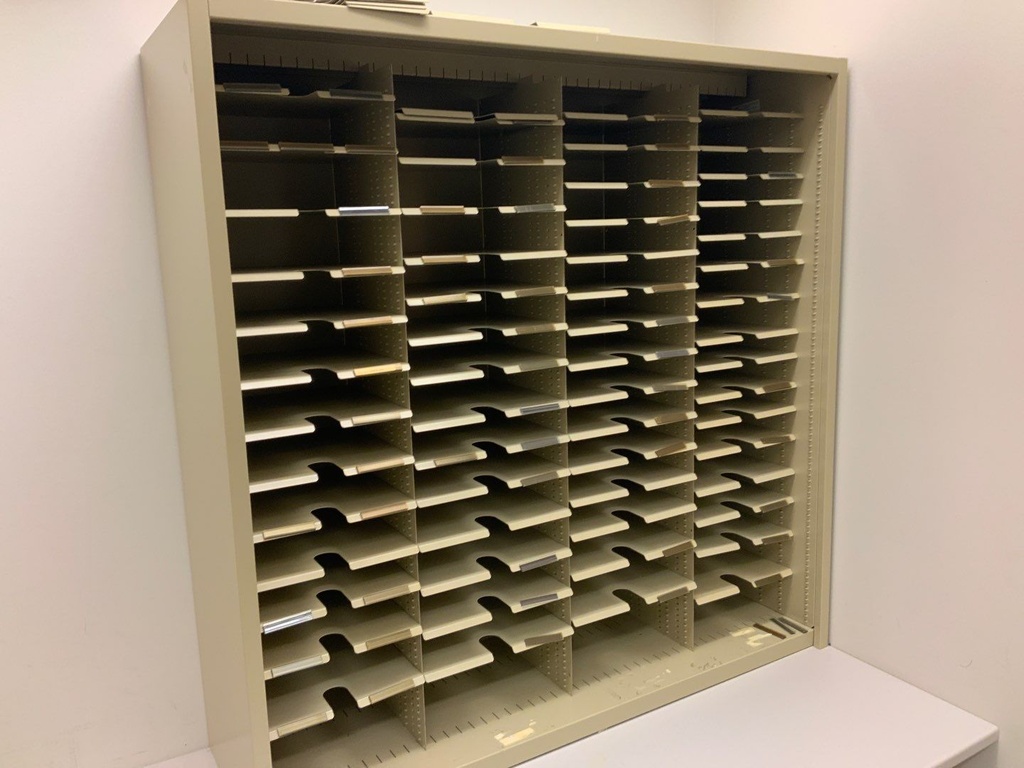 Mail Sorter, Desk Top, 48x48, Adjustable Mail Shelves