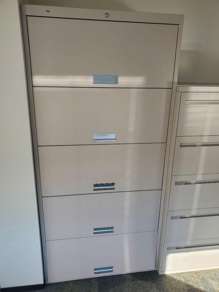 5-Drawer Lateral Filing Cabinet, Flip Door