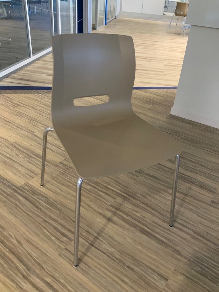  Stack Chair, Breakroomn, Poly Shell, Chrome Frame, without Arms