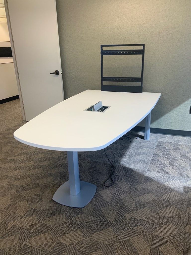 Conference Huddle Table, Trapezoid, 36x78x48 w/ AV Mount