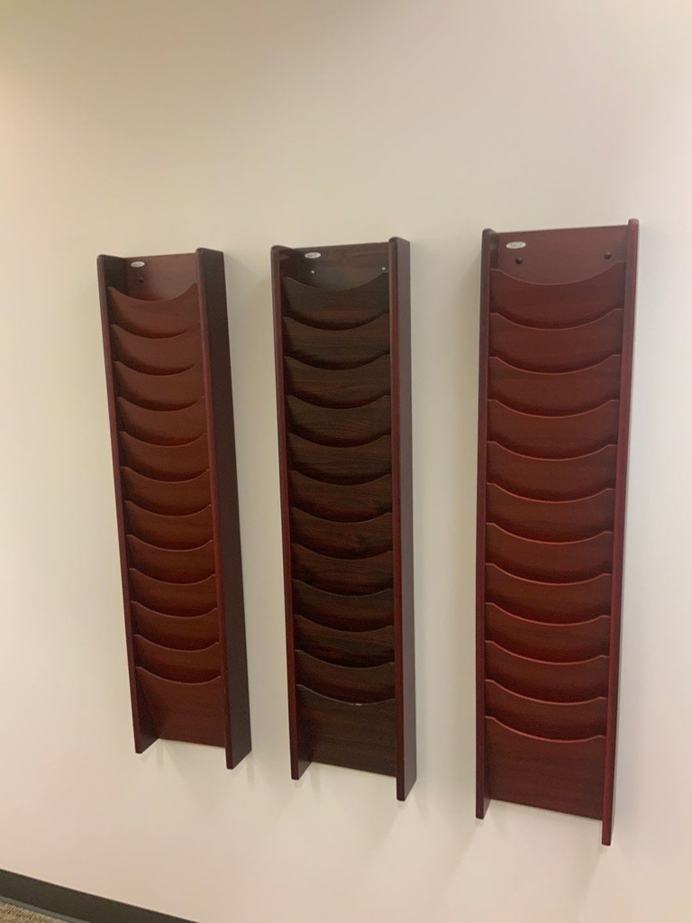 Mail Sorter, Wall Mounted, 12 Vertical Slots, 