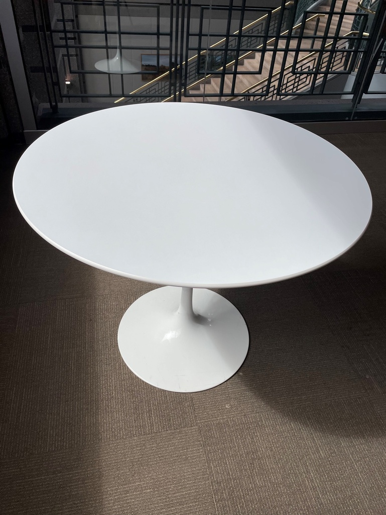 Small Round Cafeteria Table - White