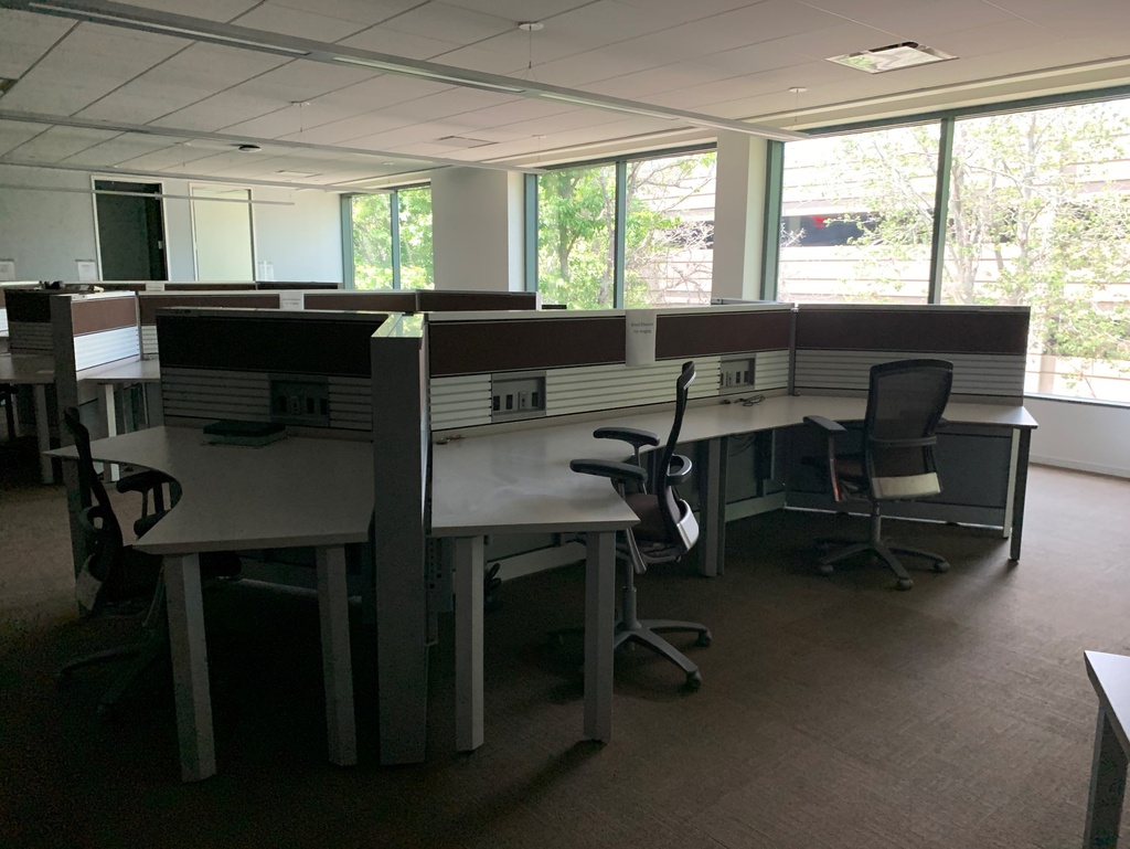 Angled Work Station Surface - Double Seater x 54; Single x 9