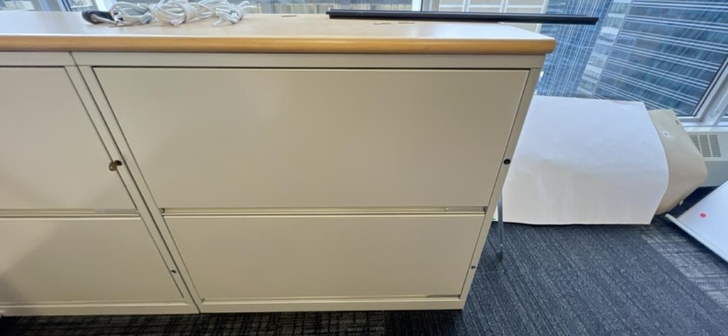Metal 2-High Lateral File Cabinet Grey (Floor 15)
