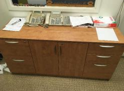 Light wood credenza, 24x72"