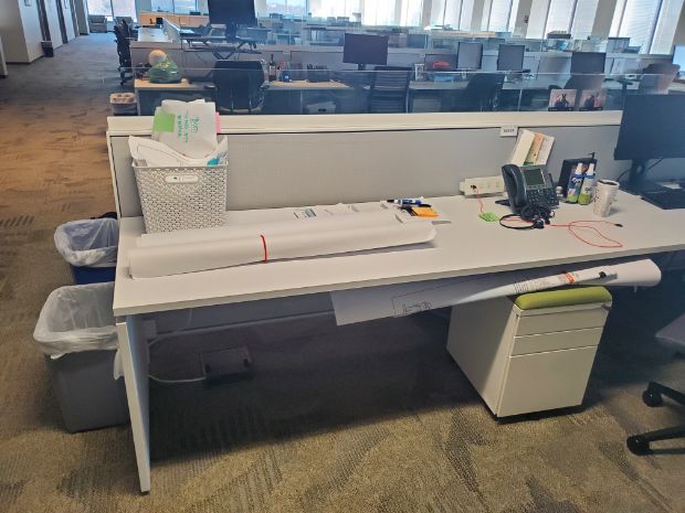 White Desk, 6' x 30"