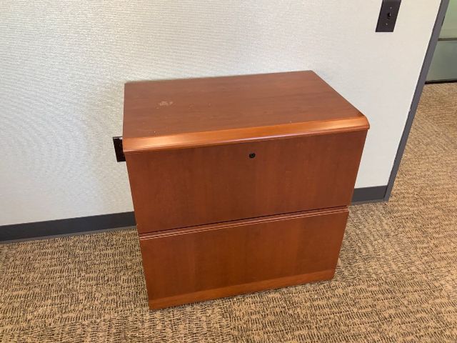 Lateral File, Wood Veneer, 36W x 24", 2-Drawer
(matches Smed Desking Group finish and edge detail)