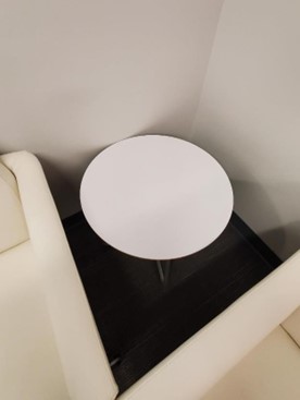 White Round Side Table