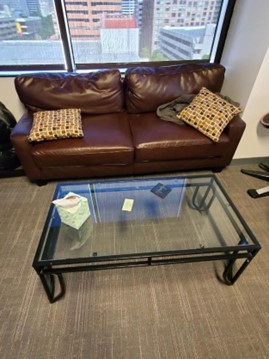 Brown Leather Couch