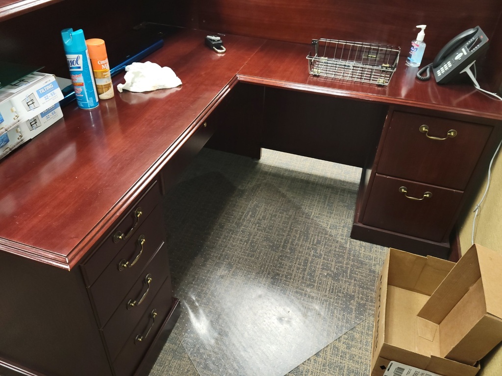 L desk w/ return