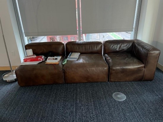 Brown Leather Couch