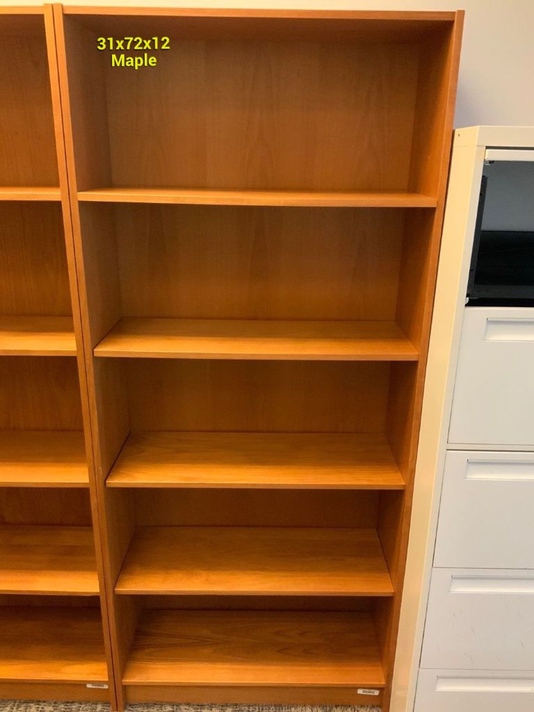 Bookcases, Wood Veneer, 31W x 72H x 12D