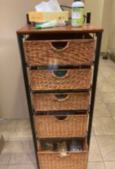 Basket storage shelf