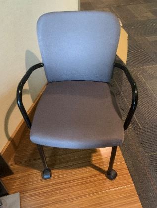 Task Chair with Arms, purple/brown