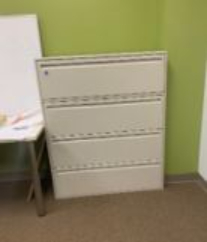 4-Drawer Vertical Filing Cabinet, black