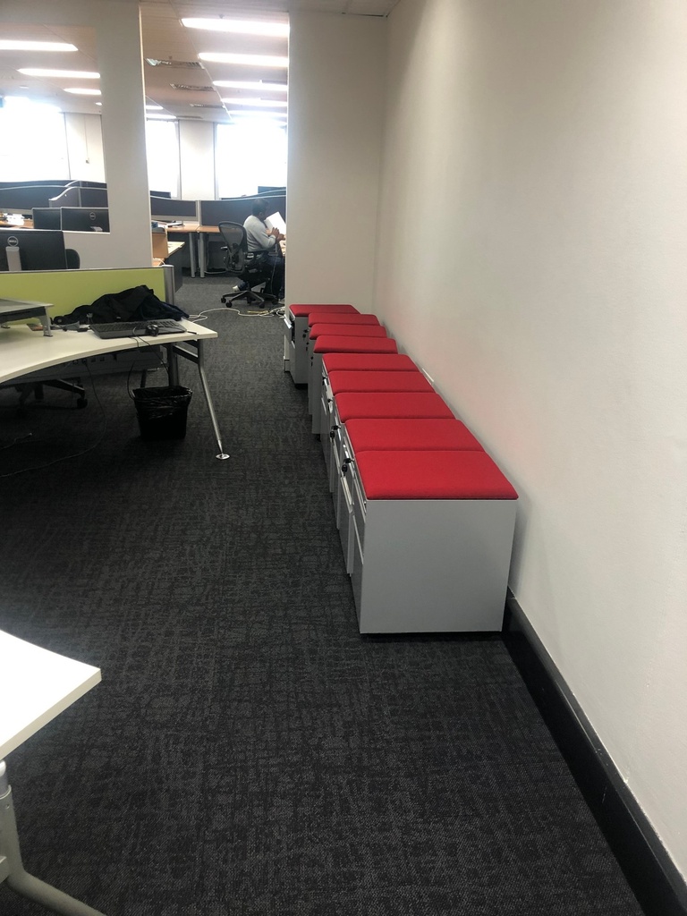 Red top pedestals