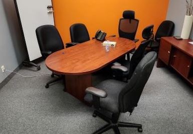 Race track meeting table