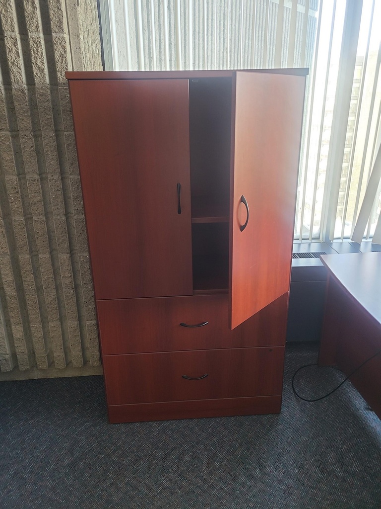 Wood cabinet - 3' wide x 20' deep x 65" tall