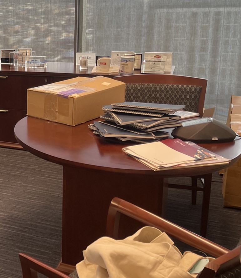 Office Wood Communal Table - Round