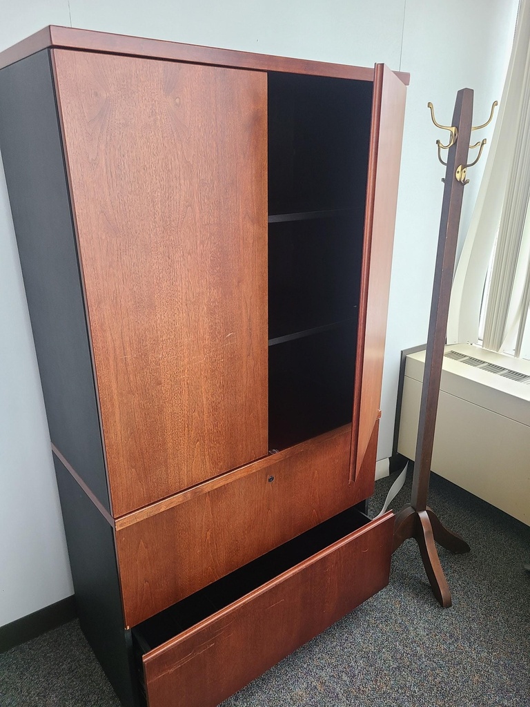 Wood cabinet - 3' wide x 18" deep x 68" tall