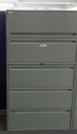 Metal filing cabinet, 5-drawers, grey | Archivador de metal, 5 cajones, gris