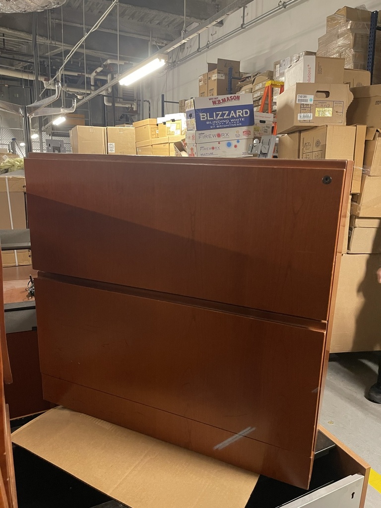 Wood file cabinet, 30"
