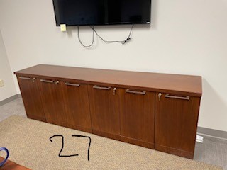 8' wooden credenza