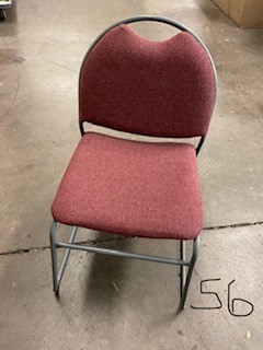Mauve armless chair