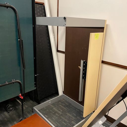 bbf maple desk w/ metal legs