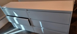 [#D8-1] White Lateral Files 3 High x 42'' Wide