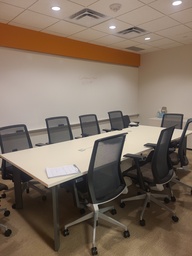 [#C7-46] Conference table, white, 60"X29"X30"
