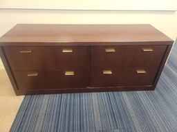 [#D5-50] Credenza, cherry wood, gold hardware, 72"X29.5"X24"