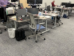 [#E10-2] Height-Adjustable Desk (Rounded)