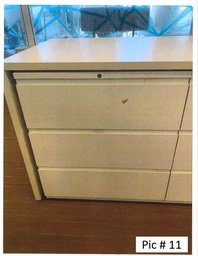[#D8-11] 3 Drawer Lateral File Single Lock36" x 19" x 40 1/2"