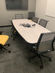 [#C7-14] Conference table, gray, 8'