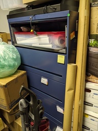 [#D12-61] Blue 5-Drawer Lateral Filing Cabinet (7')