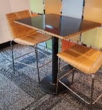 [#C5-183] Black Bar Table, 24" x 30" x 42"