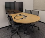 [#C7-344] Table, Conference-Bullet B48" Wide at widest point 
36" Wide at the wall 
66" Deep