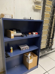 [#D18-87] Blue 3-Shelf Cabinet