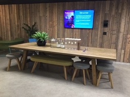 [#00-IR4] Table with bench and stools