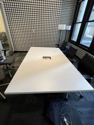 [#C8-72] Conference Table w/WOOD BASE &amp; Power - 3'X6'