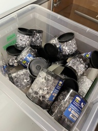 [#I2-100] Bin of diamond-shaped crystals