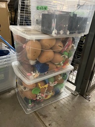 [#I2-36] Bin of Mr. Potato Head parts, misc.